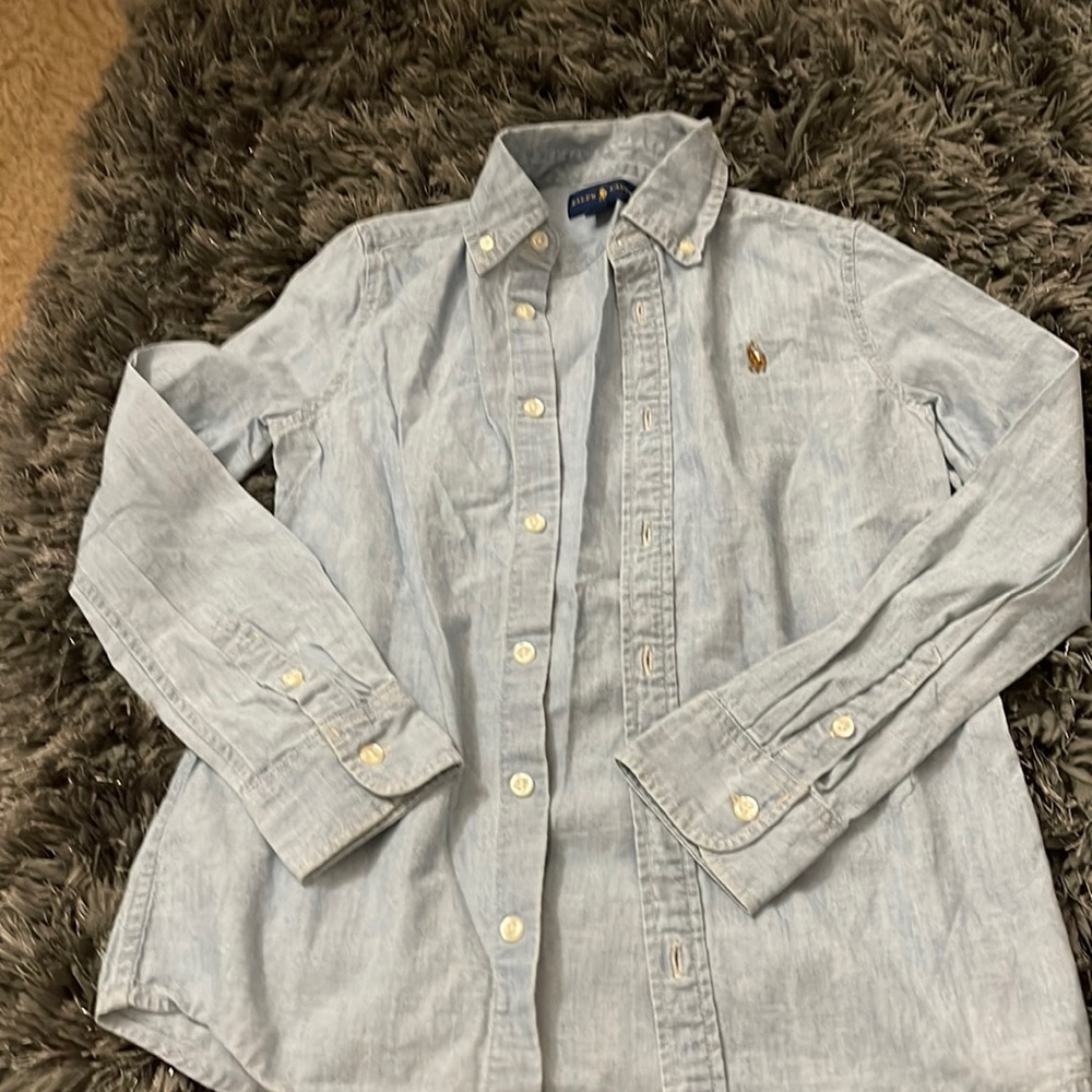 Polo button up shirt size 8